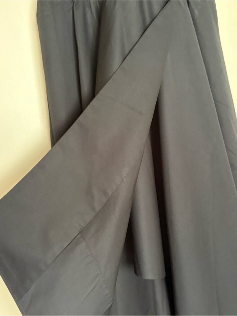 St. Agni Knit Bodice Asymm Dress Poplin Cotton - Black | US XS - Picture 11 of 13